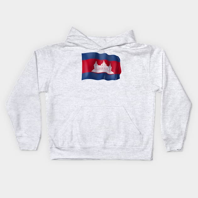 Cambodia flag Kids Hoodie by SerenityByAlex